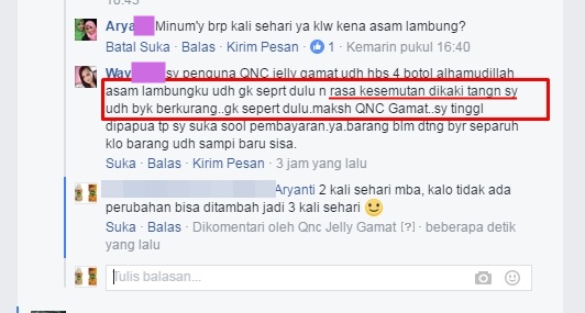 Testimoni QnC Jelly Gamat Asam Lambung & Kaki Kesemutan